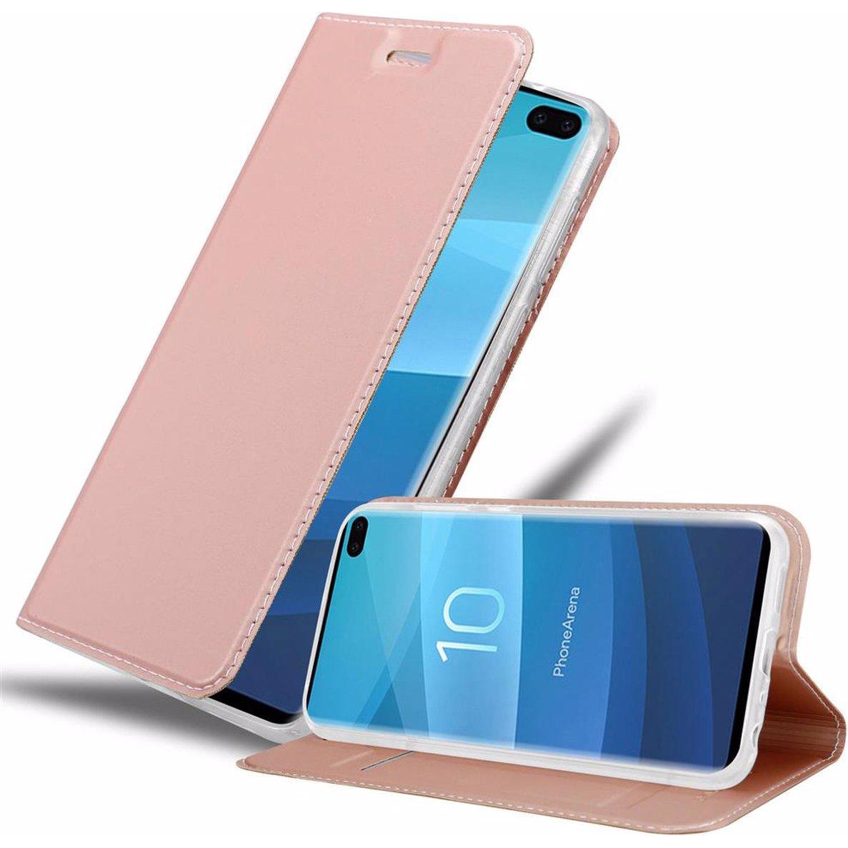Cadorabo Book Classy Style Cover (Samsung Galaxy S10+), Smartphone Hülle, Rosa