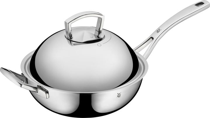 Produktbild WMF Wok Wokpfanne 28cm Metalldeckel Multiply Induktion Edelstahl unbeschichtet (28 cm, Wok Pfanne, Edelstahl)