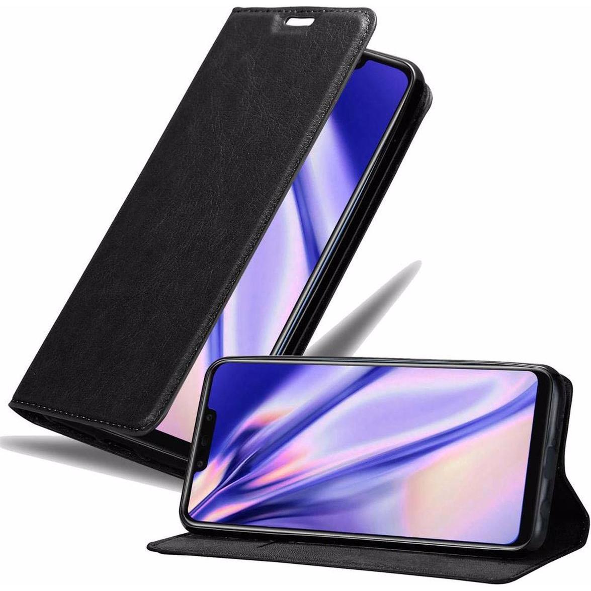 Cadorabo Book Invisible Magnet Cover (Huawei Mate 20 Lite), Smartphone Hülle, Schwarz