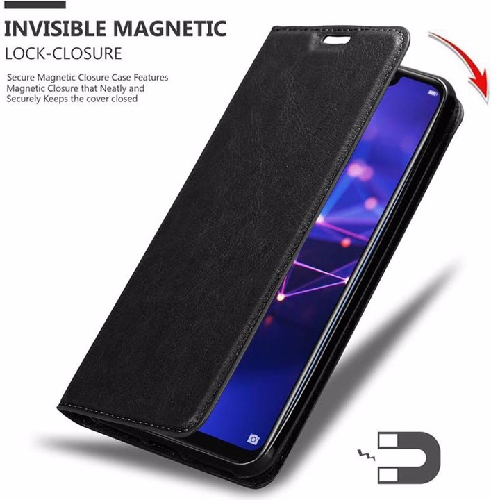 Actual product image Cadorabo Book Invisible Magnet Cover (Mate 20 Lite)