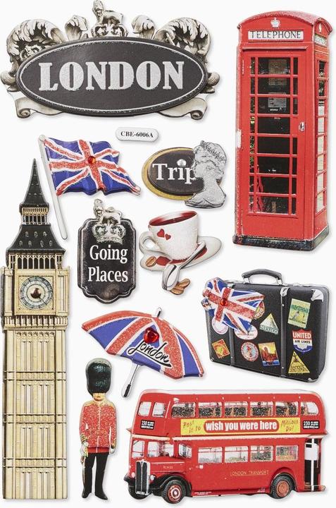 Image du produit Hobby Fun Autocollants à motifs Londres 1 feuille