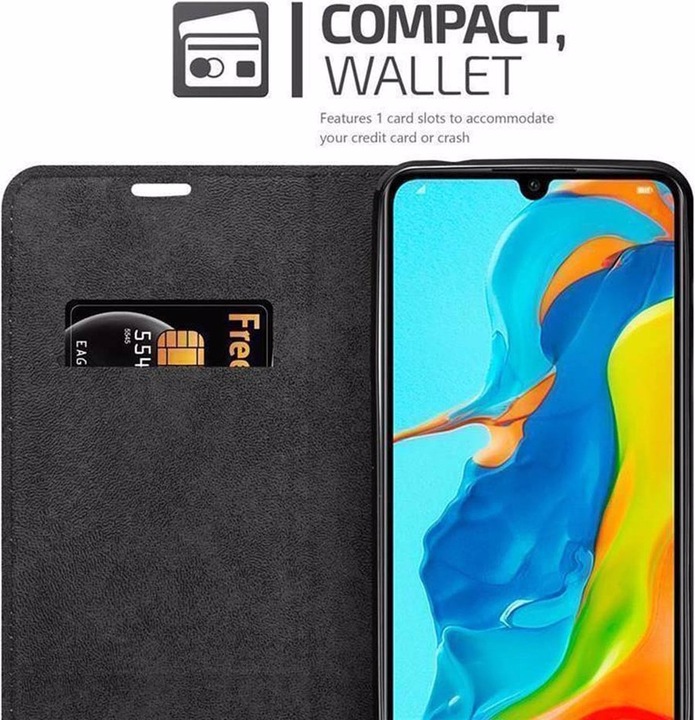 Actual product image Cadorabo Book Invisible Magnet Cover (Huawei P30 Lite)