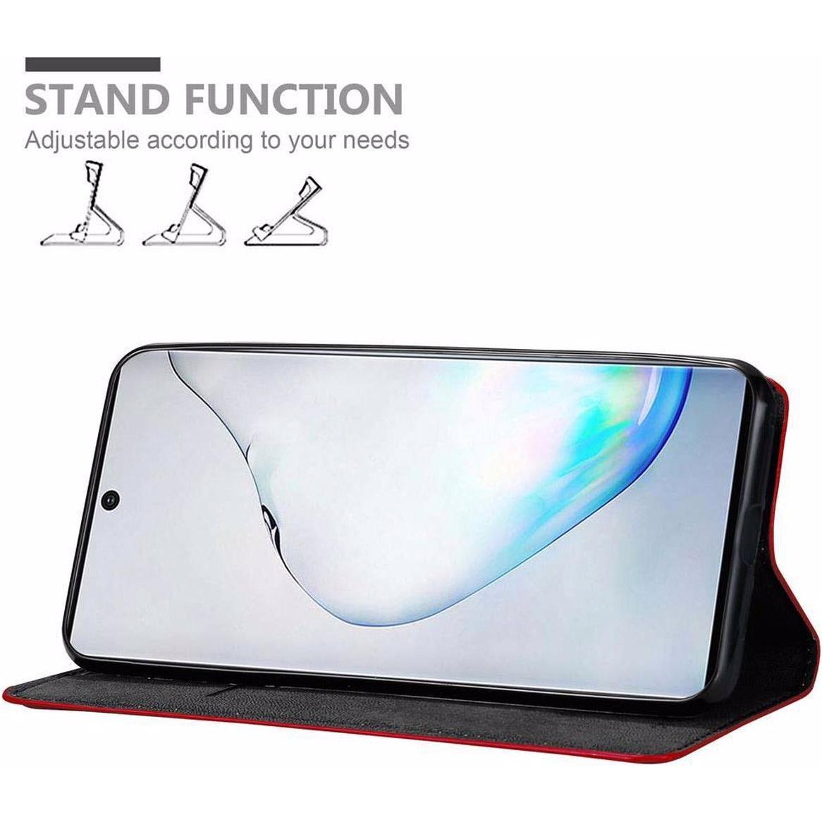Thumbnail - Cadorabo Book Invisible Magnet Cover (Samsung Galaxy Note 10), Smartphone Hülle, Rot