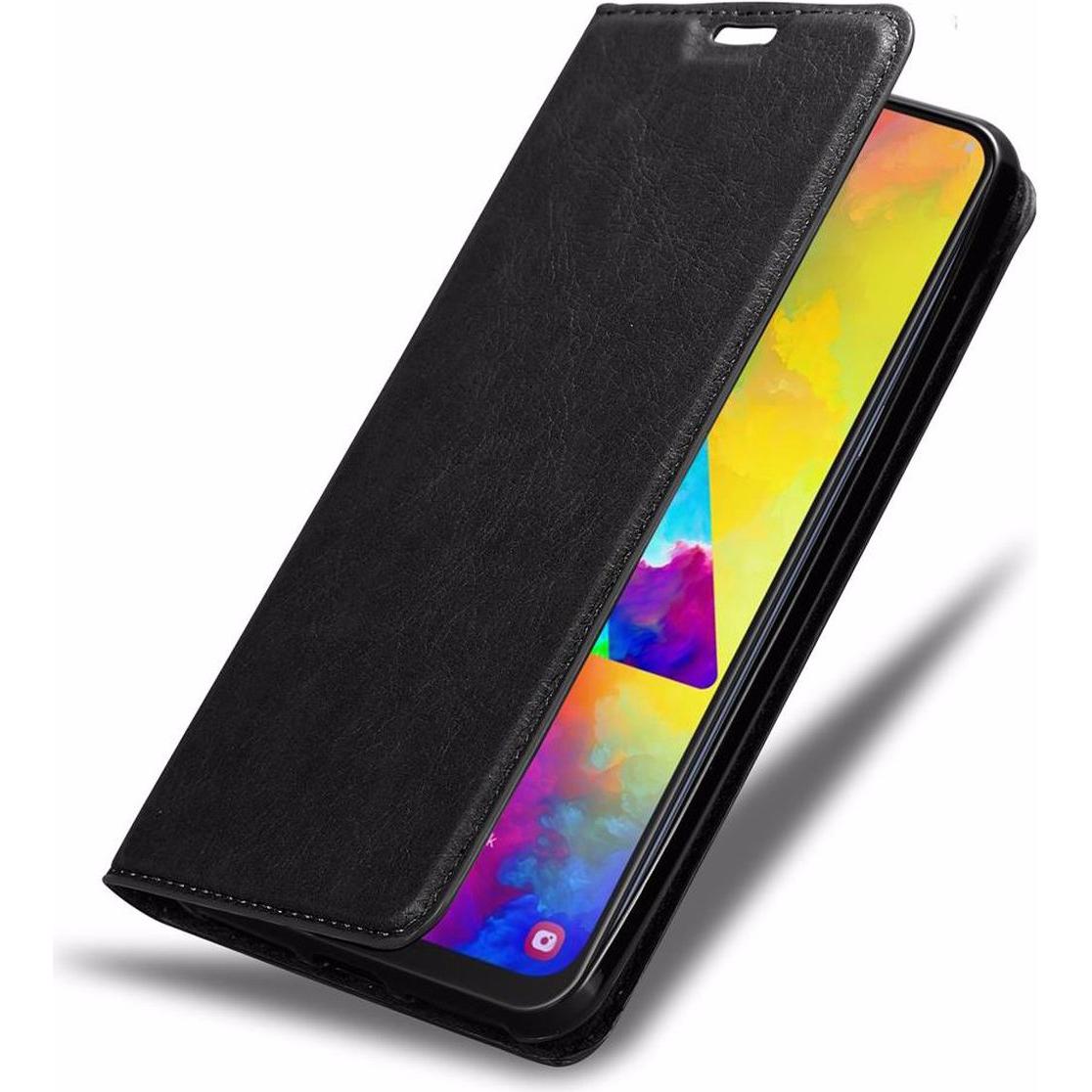 Cadorabo Book Invisible Magnet Cover (Samsung Galaxy M20), Smartphone Hülle, Braun