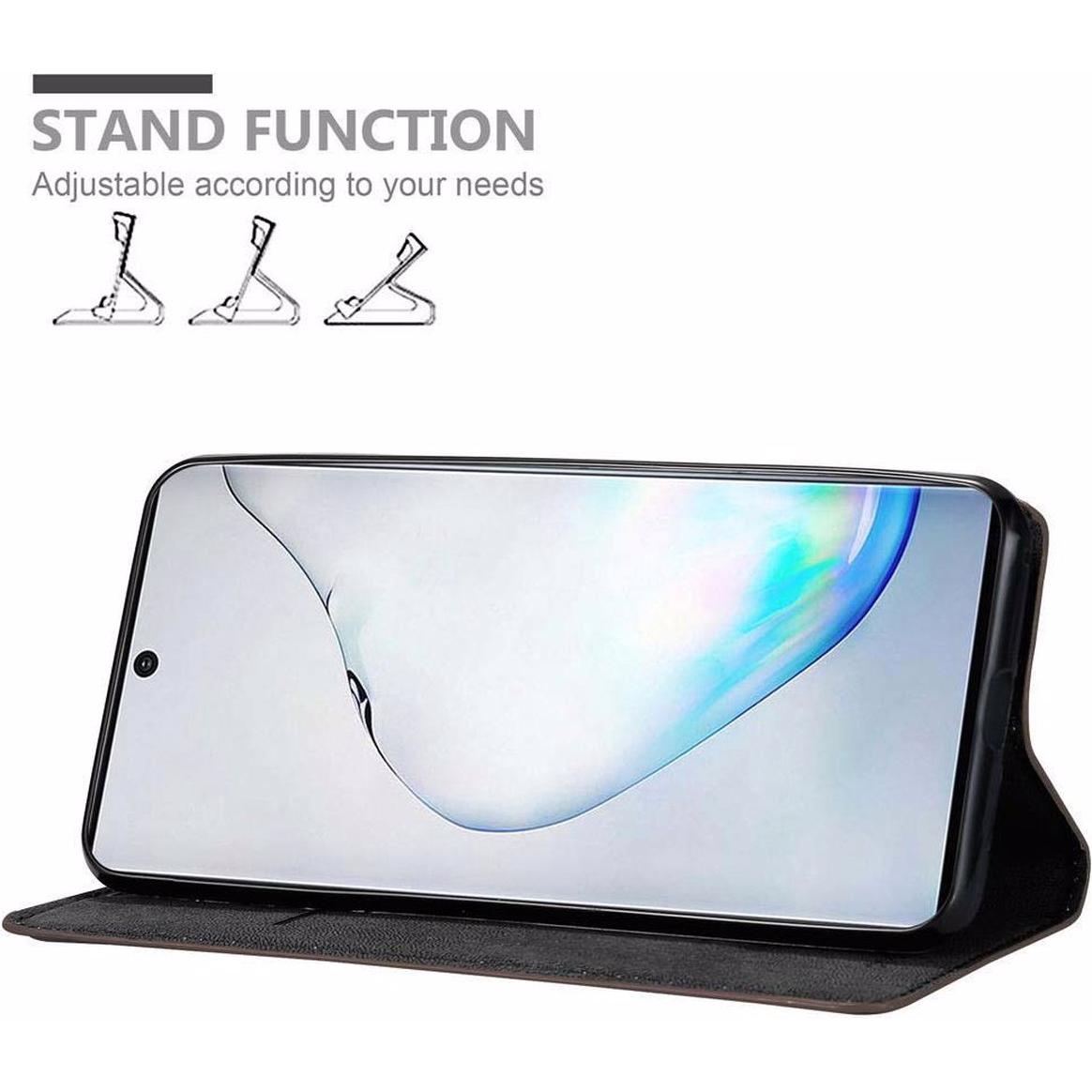 Thumbnail - Cadorabo Book Invisible Magnet Cover (Samsung Galaxy Note 10), Smartphone Hülle, Braun
