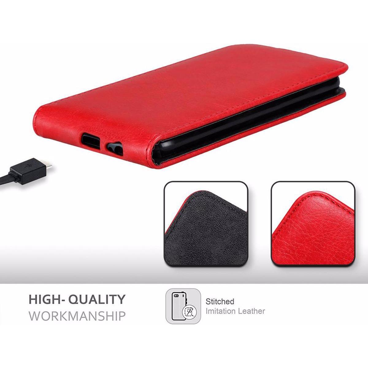 Thumbnail - Cadorabo Flip wie Invisible Cover (Samsung Galaxy J6 (2018)), Smartphone Hülle, Rot