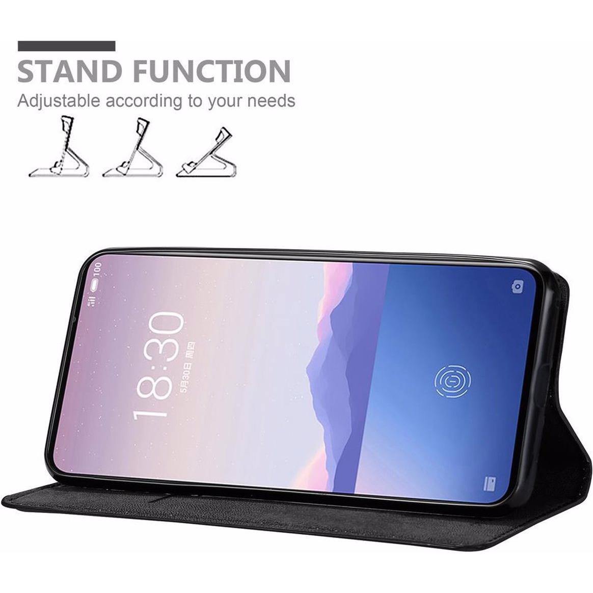 Thumbnail - Cadorabo Book Invisible Magnet Cover (Meizu 16Xs), Smartphone Hülle, Schwarz