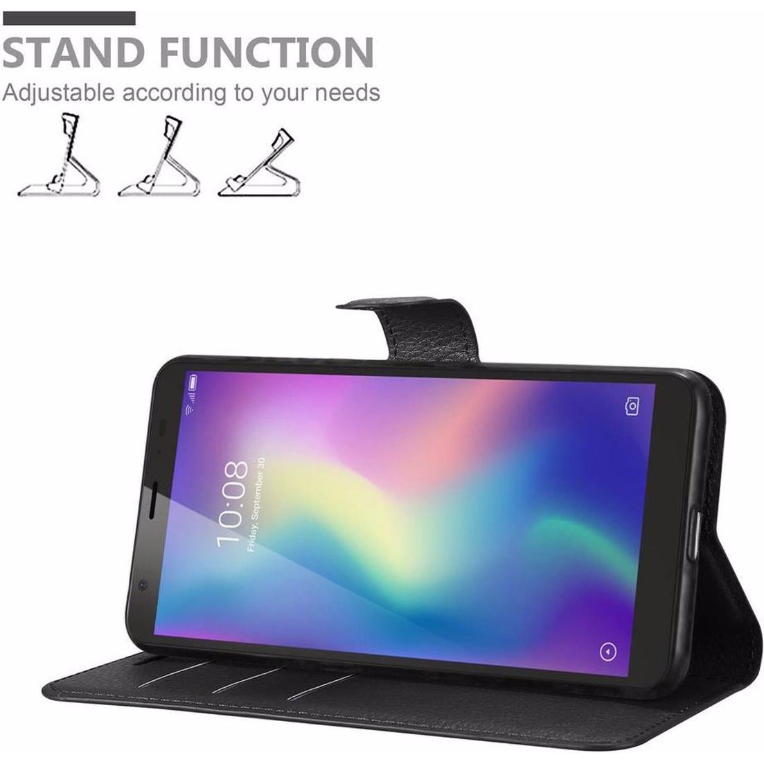 Thumbnail - Cadorabo Book mit Standfunktion Cover (ZTE Blade A5), Smartphone Hülle, Schwarz