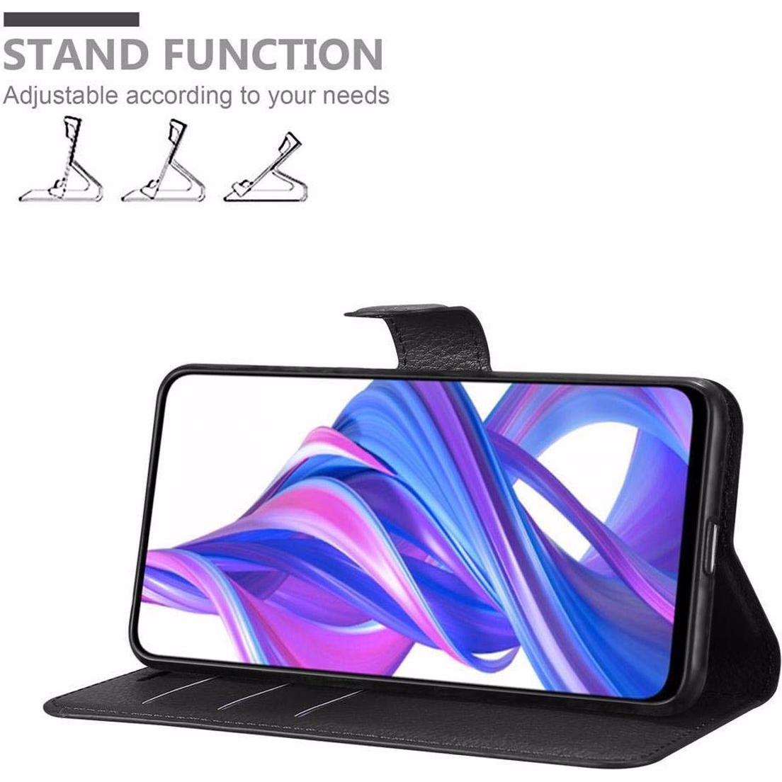 Thumbnail - Cadorabo Book mit Standfunktion Cover (Honor 9X Pro), Smartphone Hülle, Schwarz