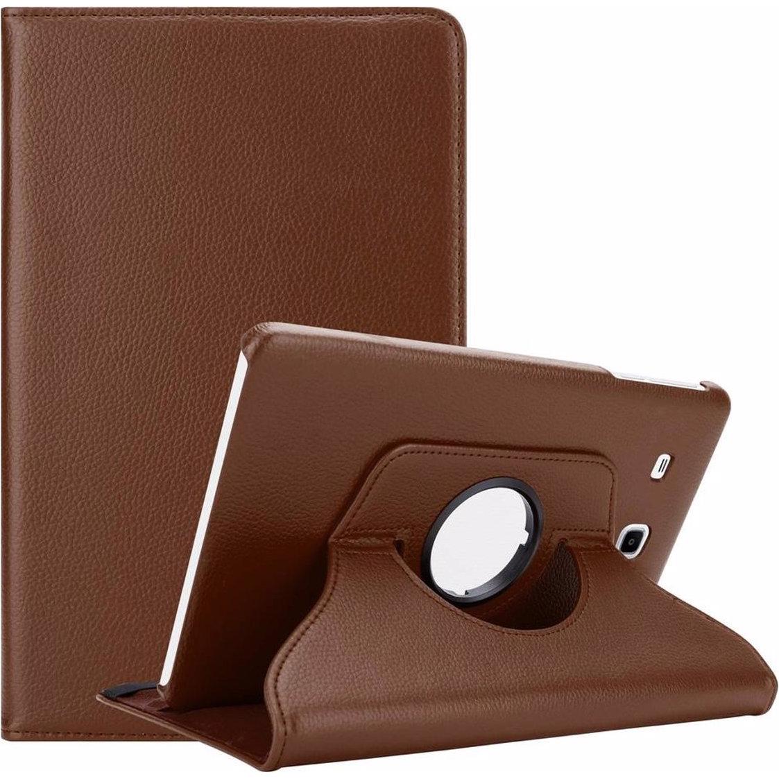 Cadorabo Tablet Book Cover (Galaxy Tab E 9.6), Tablet Hülle, Braun
