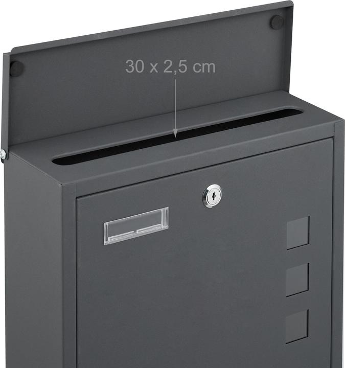 Actual product image Relaxdays Briefkasten mit Sichtfenster