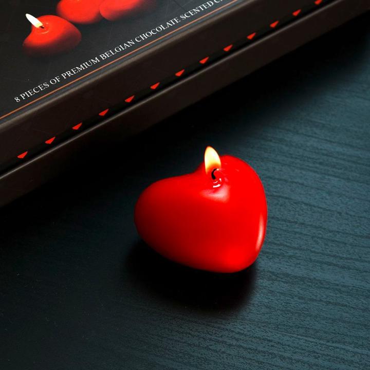 Image du produit Mikamax Bougie bonbon en forme de coeur (8 pcs)