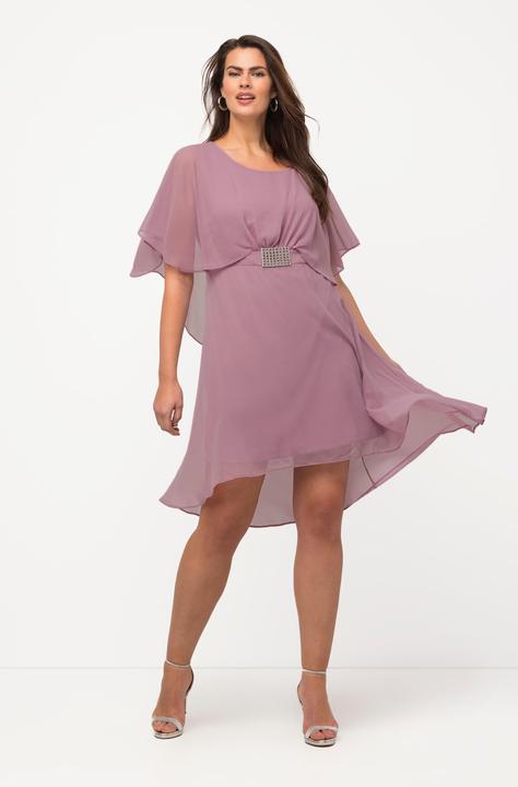Produktbild Ulla Popken Abendkleid, Chiffon, V-Ausschnitt, Halbarm, Unterkleid (52)