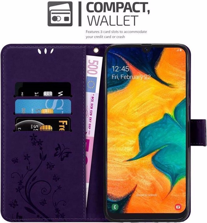 Produktbild Cadorabo Flower Book Cover (TCL A30, Samsung Galaxy A20, Samsung Galaxy M10s)