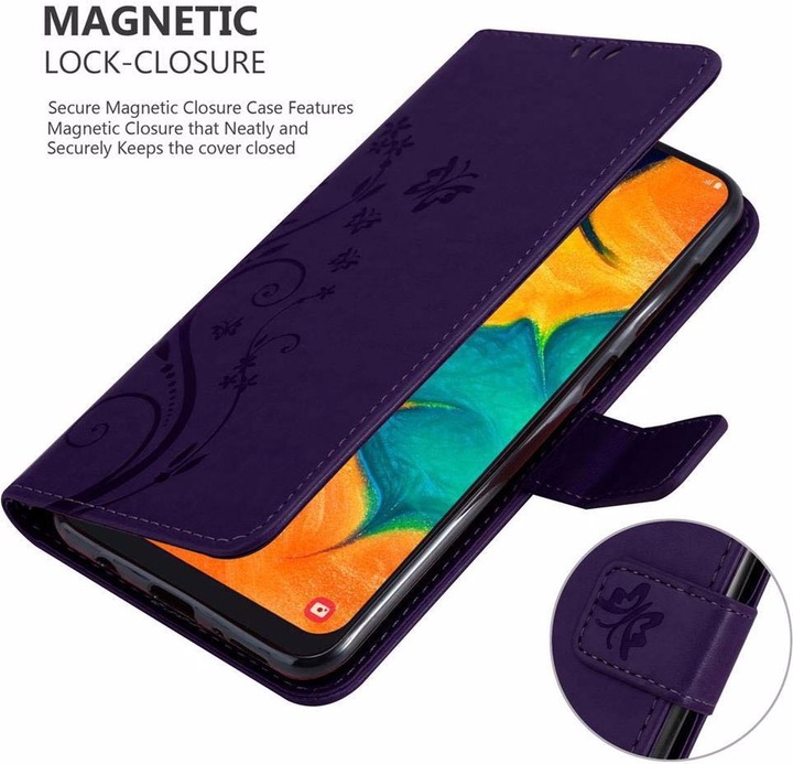 Produktbild Cadorabo Flower Book Cover (TCL A30, Samsung Galaxy A20, Samsung Galaxy M10s)