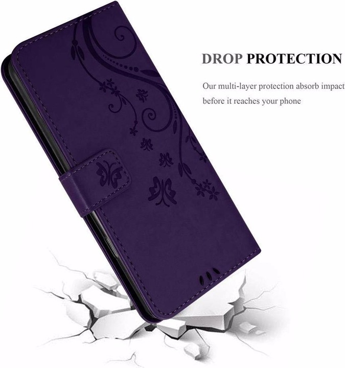 Produktbild Cadorabo Flower Book Cover (TCL A30, Samsung Galaxy A20, Samsung Galaxy M10s)