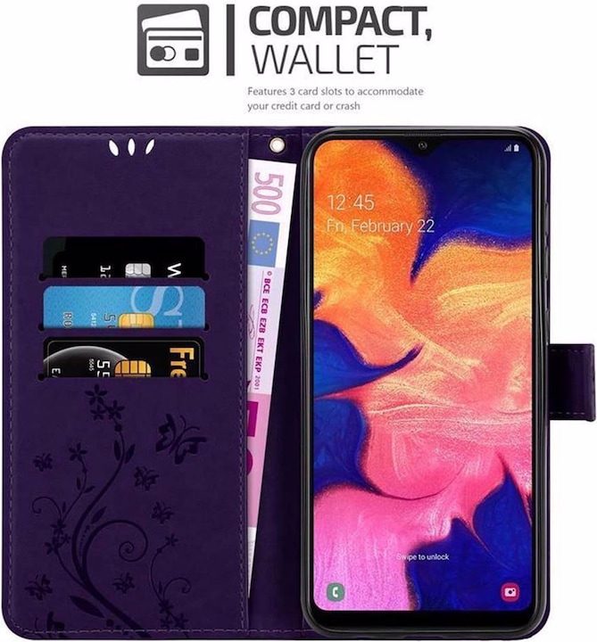 Actual product image Cadorabo Flower Book Cover (Samsung Galaxy A10, Samsung Galaxy M10)