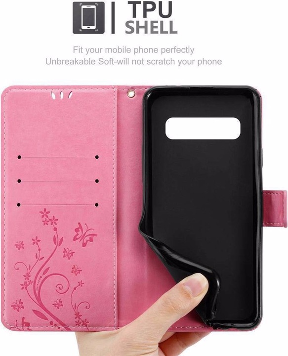 Produktbild Cadorabo Flower Book Cover (Samsung Galaxy S10+)