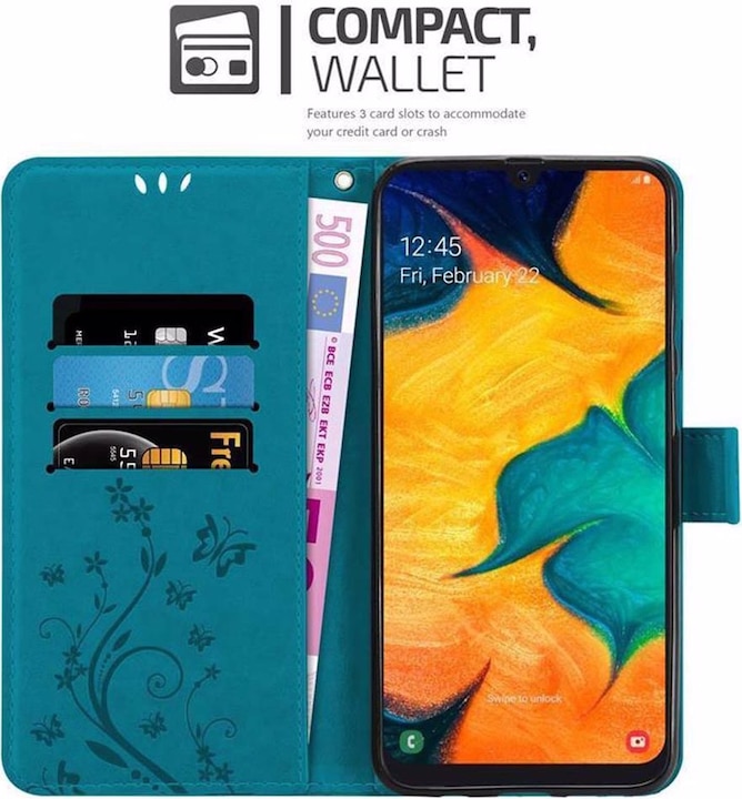 Produktbild Cadorabo Flower Book Cover (Samsung Galaxy A20, Samsung Galaxy A30)