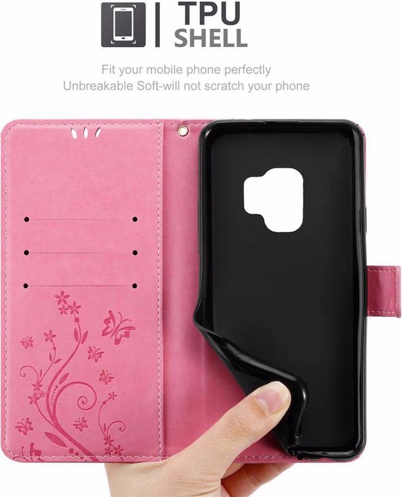 Produktbild Cadorabo Flower Book Cover (Samsung Galaxy S9)