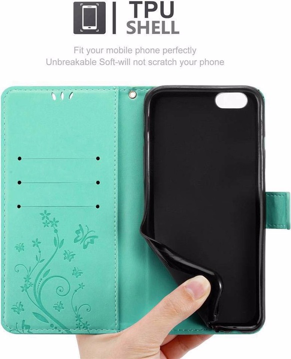 Produktbild Cadorabo Flower Book Cover (Apple iPhone 6 Plus)