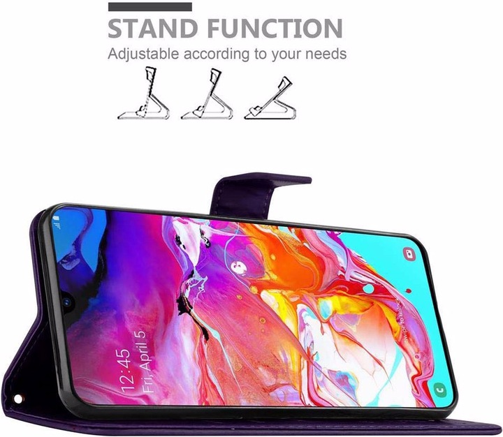 Produktbild Cadorabo Flower Book Cover (Samsung Galaxy A70)
