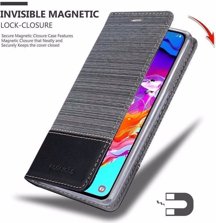 Produktbild Cadorabo Book Jeans Optik Cover (Samsung Galaxy A70)