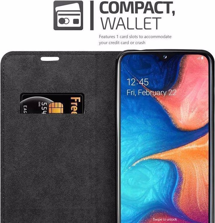 Actual product image Cadorabo Book Invisible Magnet Cover (Samsung Galaxy A10e, Samsung Galaxy A20e)