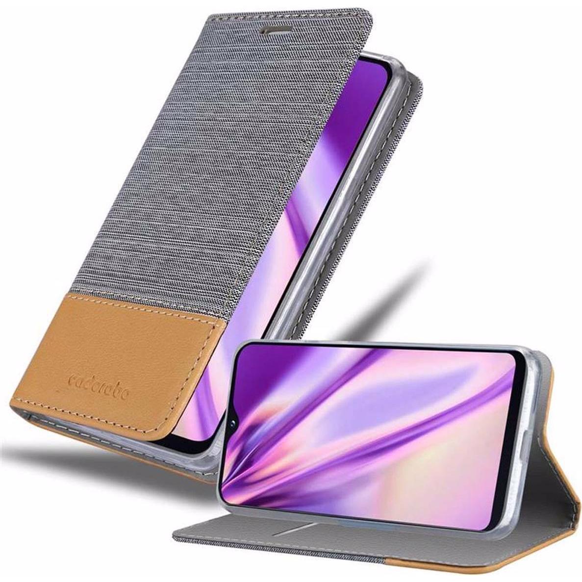 Cadorabo Jeans Optik (Samsung Galaxy A10e, Samsung Galaxy A20e), Smartphone Hülle, Grau, Braun