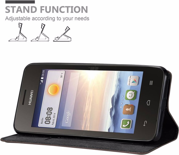Actual product image Cadorabo Book Invisible Magnet Cover (Huawei Ascend Y330)