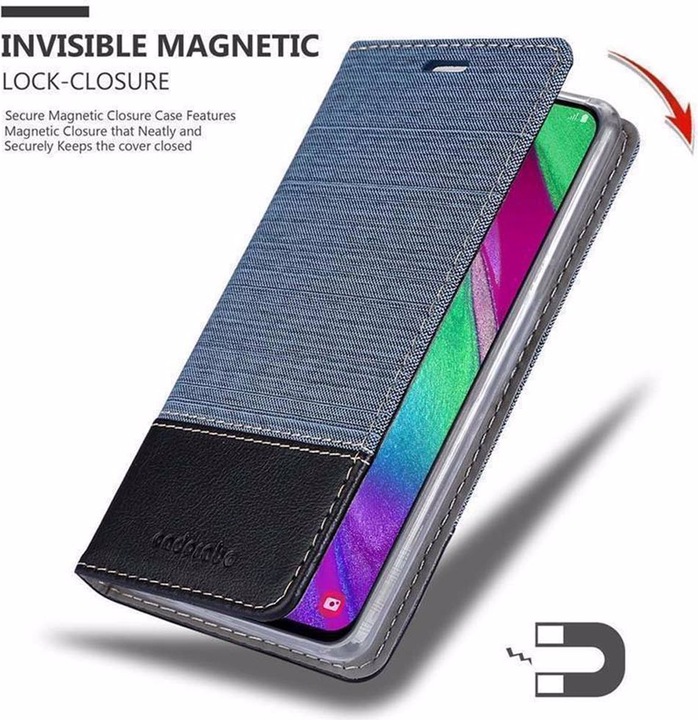 Produktbild Cadorabo Book Jeans Optik Cover (Samsung Galaxy A40)