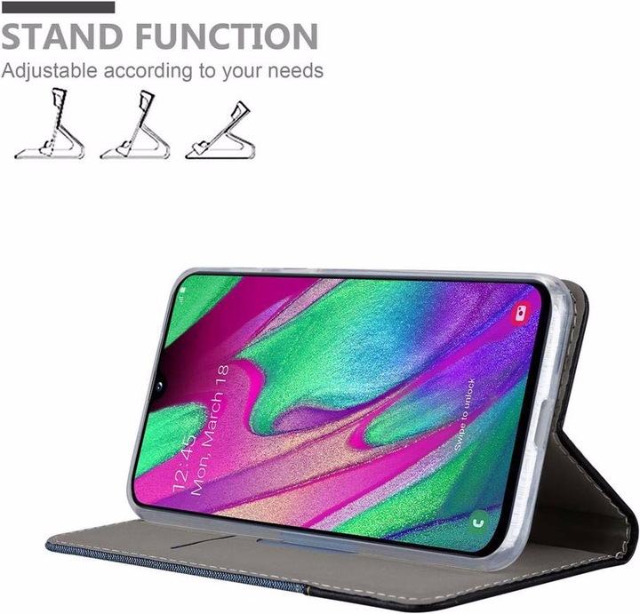 Produktbild Cadorabo Book Jeans Optik Cover (Samsung Galaxy A40)