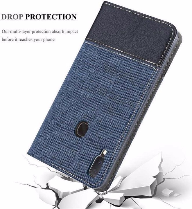 Produktbild Cadorabo Book Jeans Optik Cover (Samsung Galaxy A40)