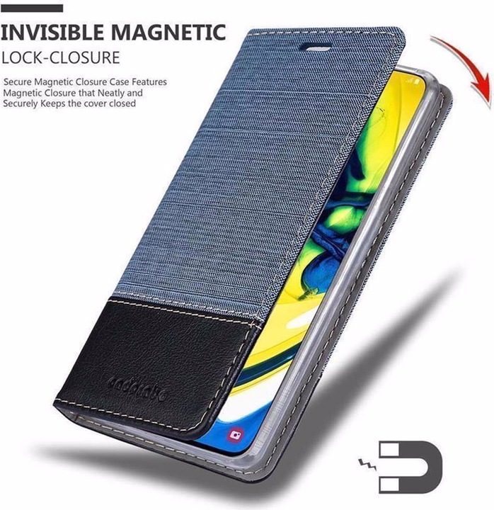 Produktbild Cadorabo Book Jeans Optik Cover (Samsung Galaxy A80)