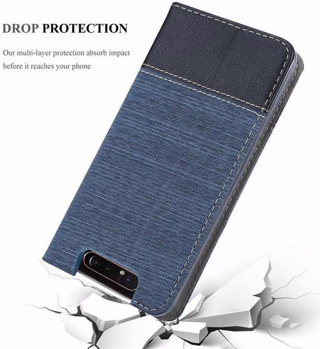 Produktbild Cadorabo Book Jeans Optik Cover (Samsung Galaxy A80)