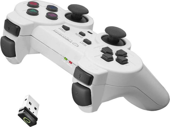 Image du produit Esperanza EGG108W Contrôleur de jeu, Manette de jeu RF analogique / numérique PC, Playstation 3 (PC, PS3)