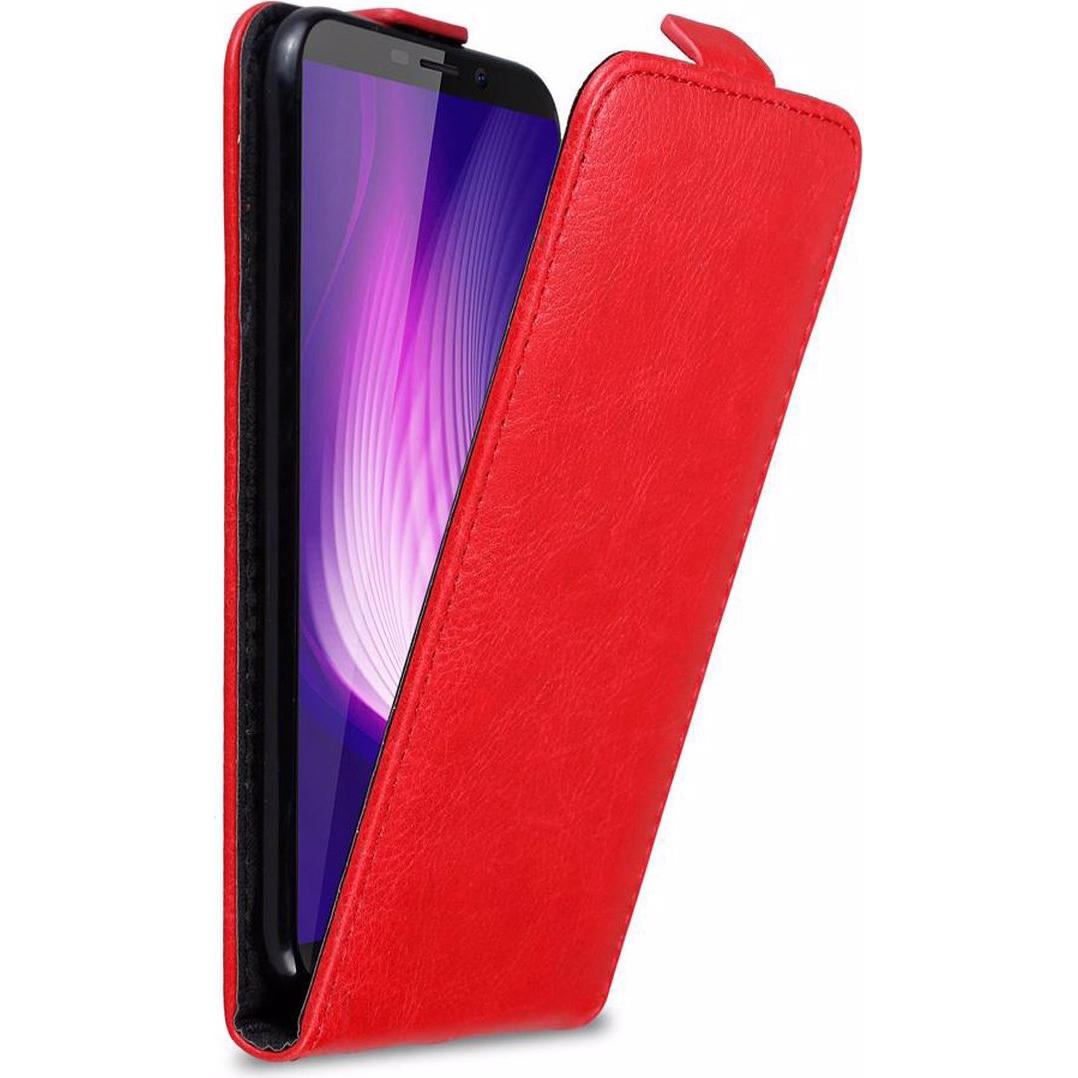 Cadorabo Flip wie Invisible Cover (Huawei Nova), Smartphone Hülle, Rot