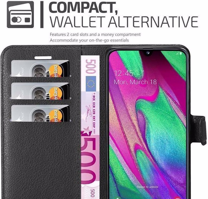 Actual product image Cadorabo Book with stand function cover (Samsung Galaxy A40)