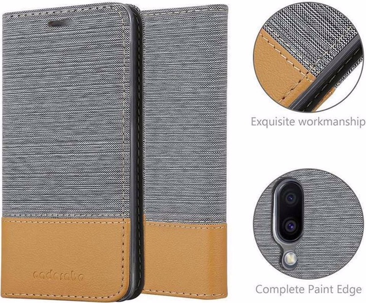 Produktbild Cadorabo Book Jeans Optik Cover (Samsung Galaxy A10, HTC One M10)