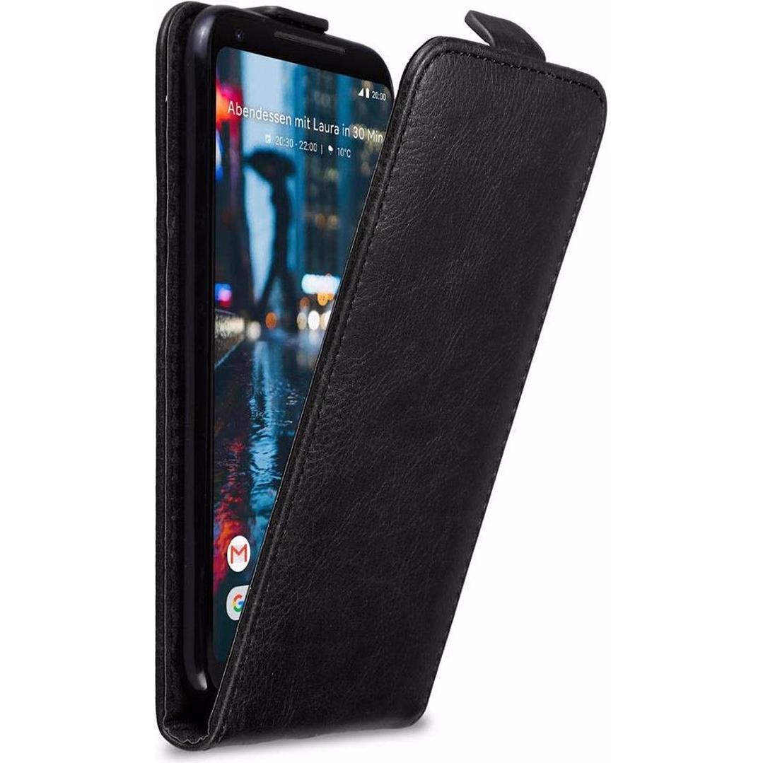 Cadorabo Flip wie Invisible Cover (Google Pixel 2 XL), Smartphone Hülle, Schwarz