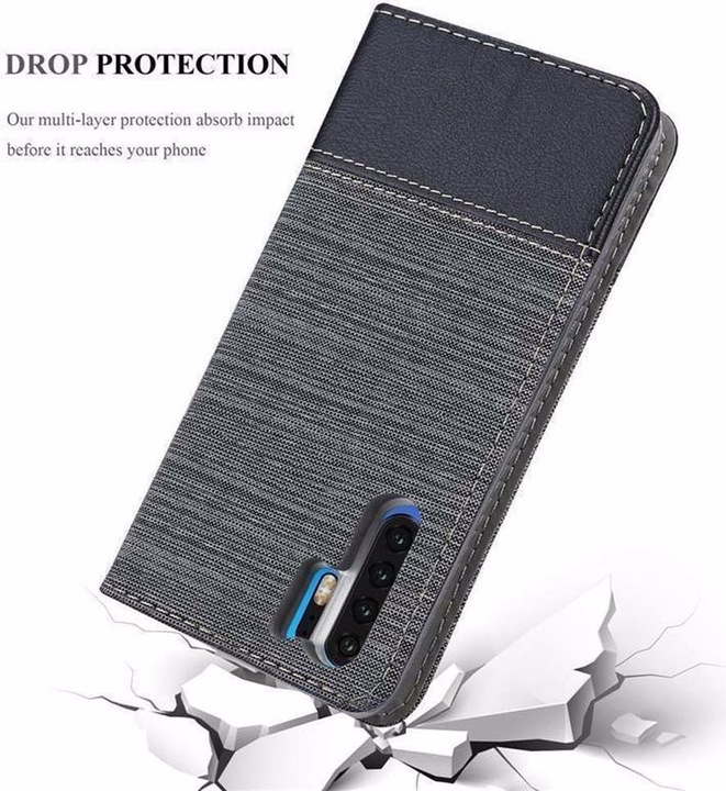 Produktbild Cadorabo Book Jeans Optik Cover (Huawei P30 Pro)