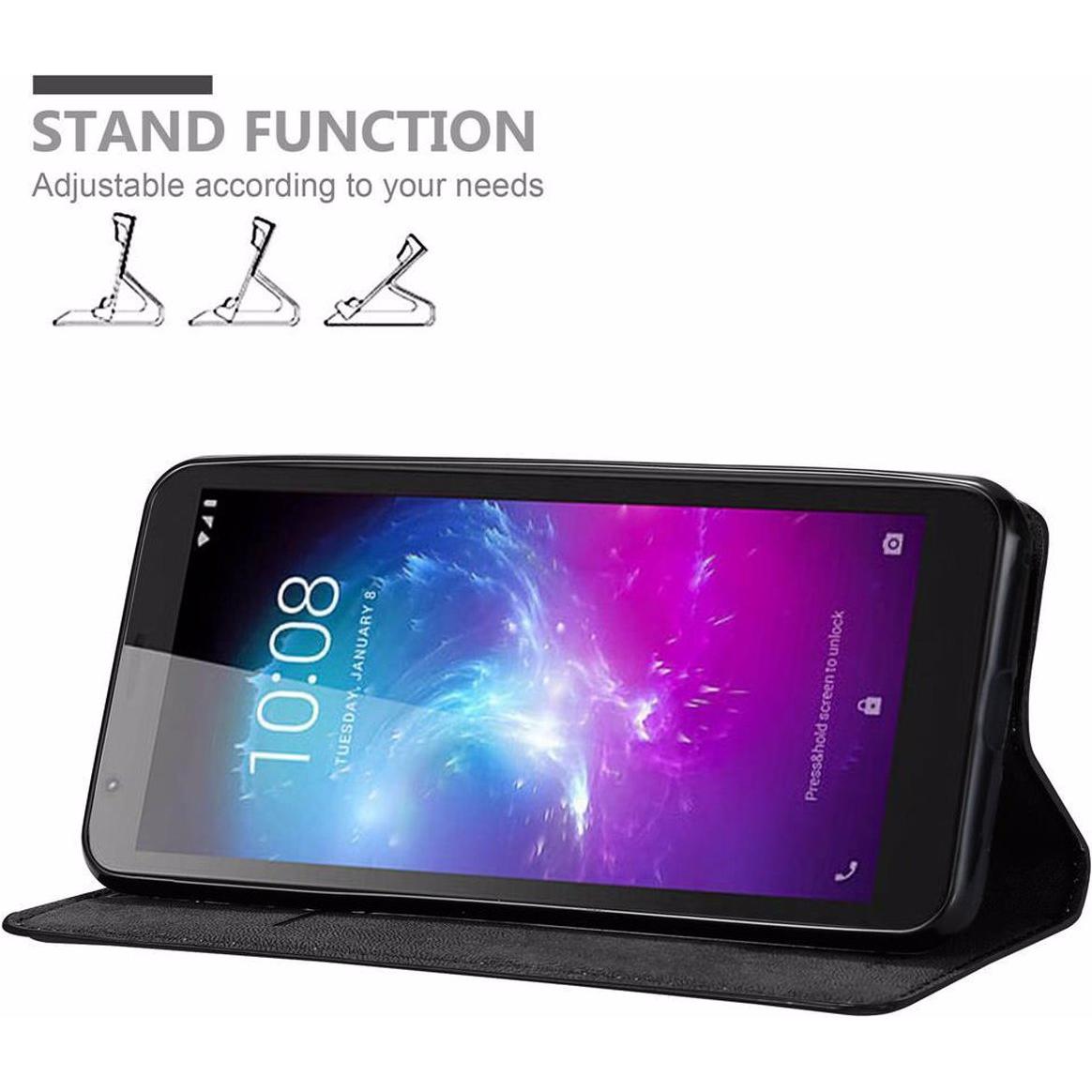 Thumbnail - Cadorabo Book Invisible Magnet Cover (ZTE Blade A3), Smartphone Hülle, Schwarz