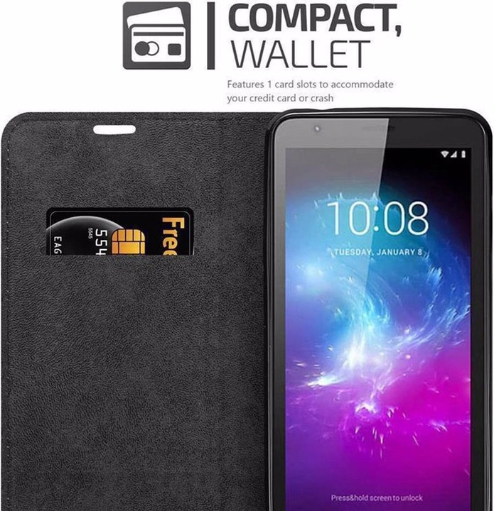 Actual product image Cadorabo Book Invisible Magnet Cover (ZTE Blade A3)