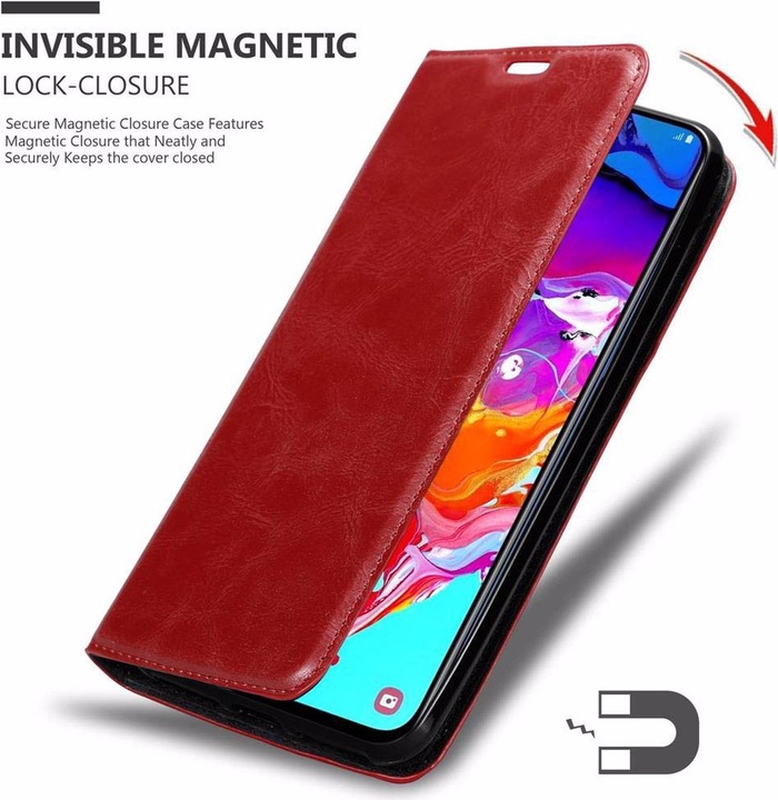 Actual product image Cadorabo Book Invisible Magnet Cover (Samsung Galaxy A70)