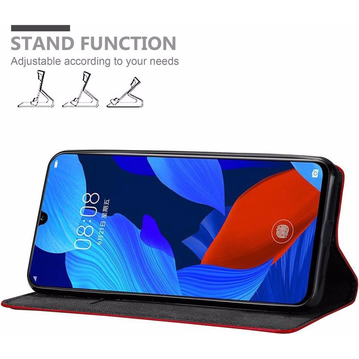 Thumbnail - Cadorabo Book Invisible Magnet Cover (Huawei Nova 5), Smartphone Hülle, Rot