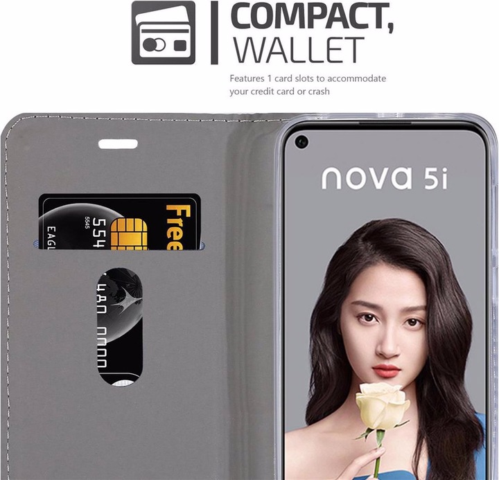Produktbild Cadorabo Book Jeans Optik Cover (Huawei P20 Lite, Huawei Nova 5i)