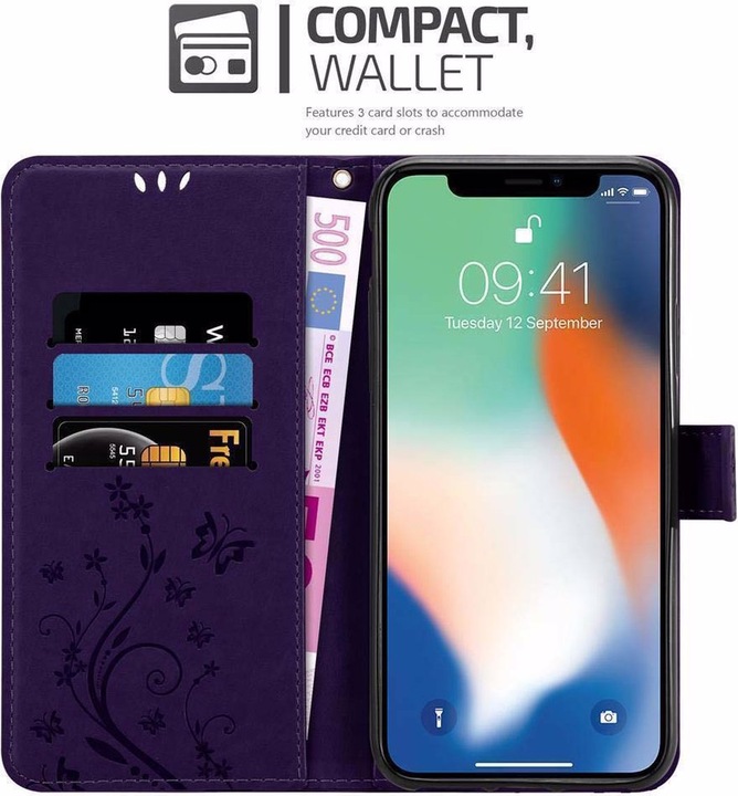 Produktbild Cadorabo Flower Book Cover (Apple iPhone XS)