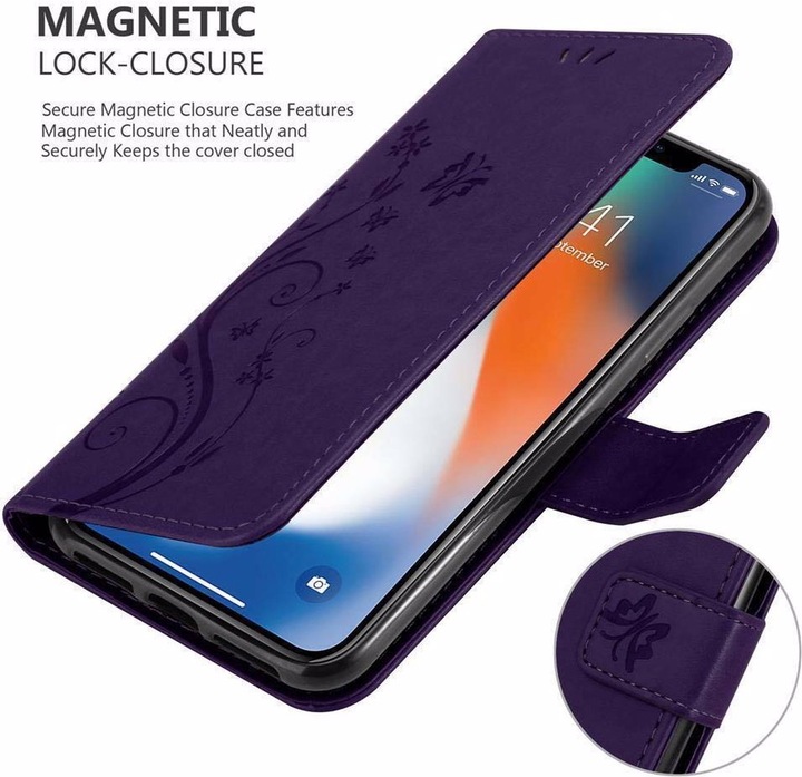 Produktbild Cadorabo Flower Book Cover (Apple iPhone XS)