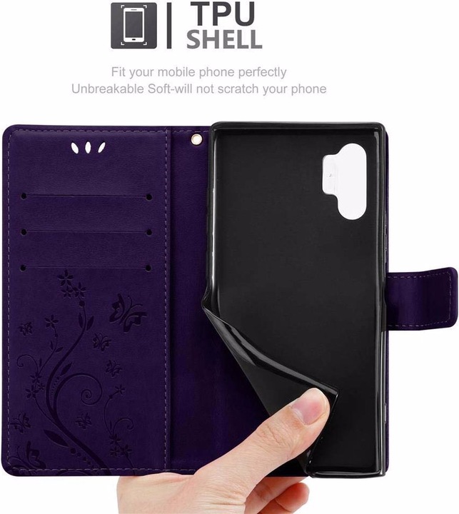 Actual product image Cadorabo Flower Book Cover (Samsung Galaxy Note 10 Plus)