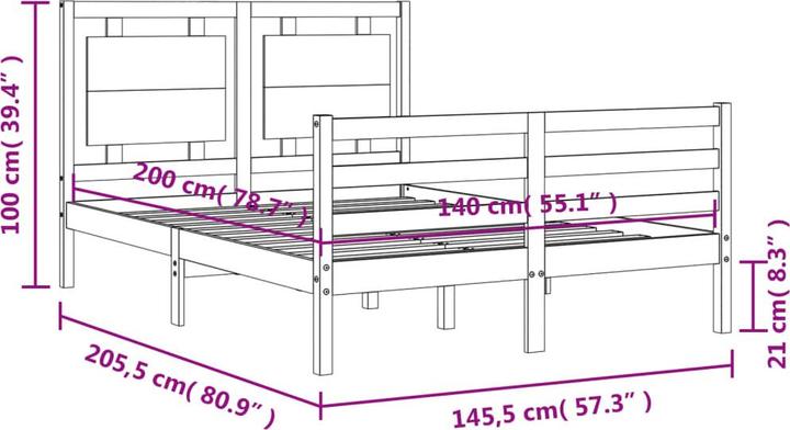 Actual product image vidaXL Flann (140 x 200 cm)